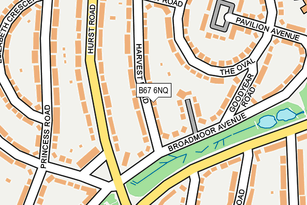 B67 6NQ map - OS OpenMap – Local (Ordnance Survey)