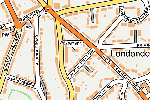 B67 6PG map - OS OpenMap – Local (Ordnance Survey)