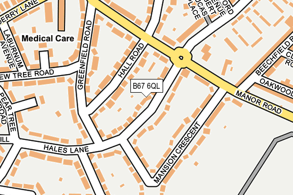 B67 6QL map - OS OpenMap – Local (Ordnance Survey)