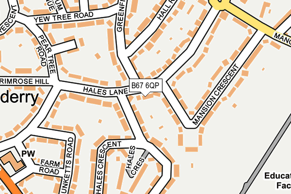 B67 6QP map - OS OpenMap – Local (Ordnance Survey)