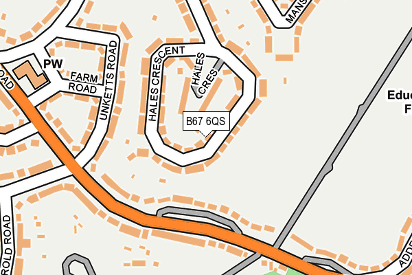 B67 6QS map - OS OpenMap – Local (Ordnance Survey)