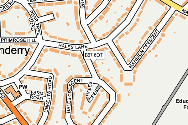 B67 6QT map - OS OpenMap – Local (Ordnance Survey)