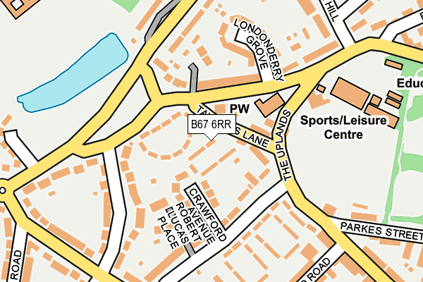B67 6RR map - OS OpenMap – Local (Ordnance Survey)