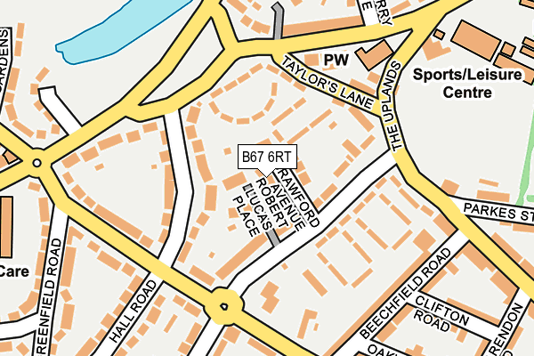 B67 6RT map - OS OpenMap – Local (Ordnance Survey)