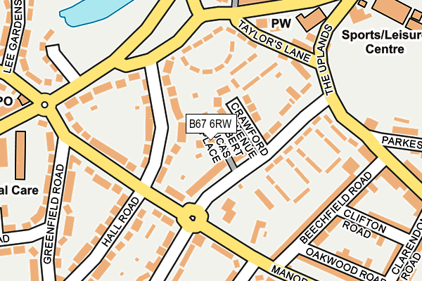 B67 6RW map - OS OpenMap – Local (Ordnance Survey)