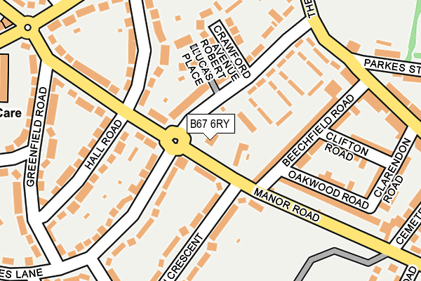 B67 6RY map - OS OpenMap – Local (Ordnance Survey)