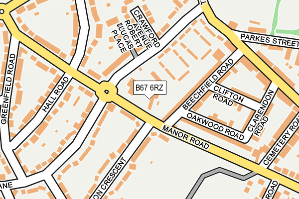 B67 6RZ map - OS OpenMap – Local (Ordnance Survey)