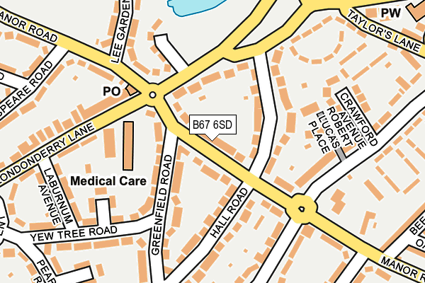 B67 6SD map - OS OpenMap – Local (Ordnance Survey)
