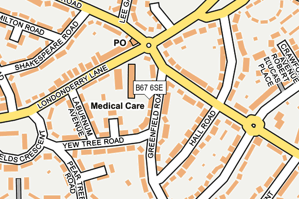 B67 6SE map - OS OpenMap – Local (Ordnance Survey)