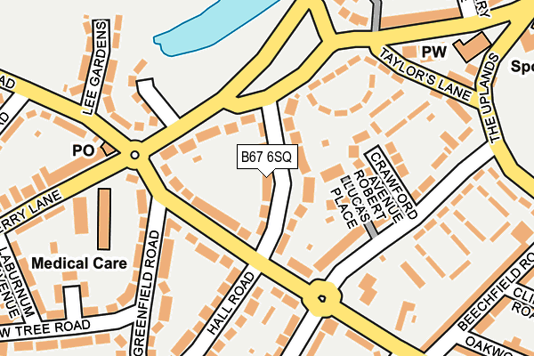 B67 6SQ map - OS OpenMap – Local (Ordnance Survey)