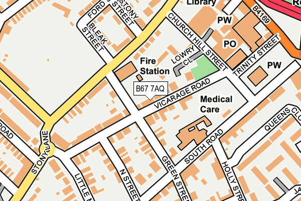 B67 7AQ map - OS OpenMap – Local (Ordnance Survey)