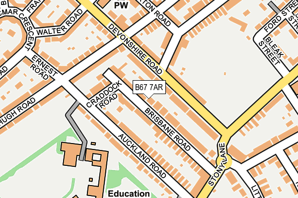 B67 7AR map - OS OpenMap – Local (Ordnance Survey)