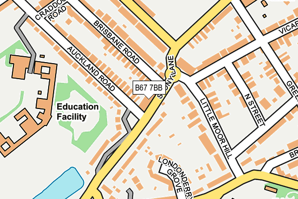 B67 7BB map - OS OpenMap – Local (Ordnance Survey)