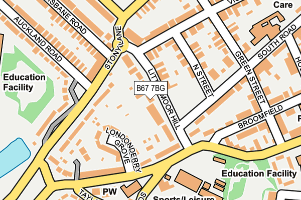 B67 7BG map - OS OpenMap – Local (Ordnance Survey)