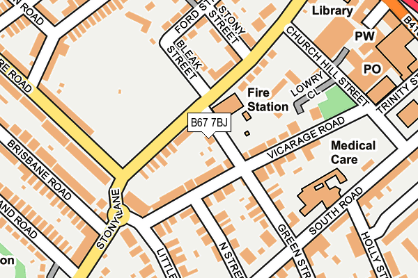 B67 7BJ map - OS OpenMap – Local (Ordnance Survey)