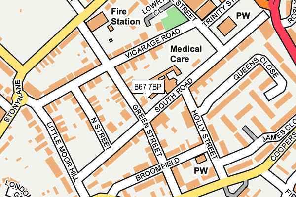 B67 7BP map - OS OpenMap – Local (Ordnance Survey)