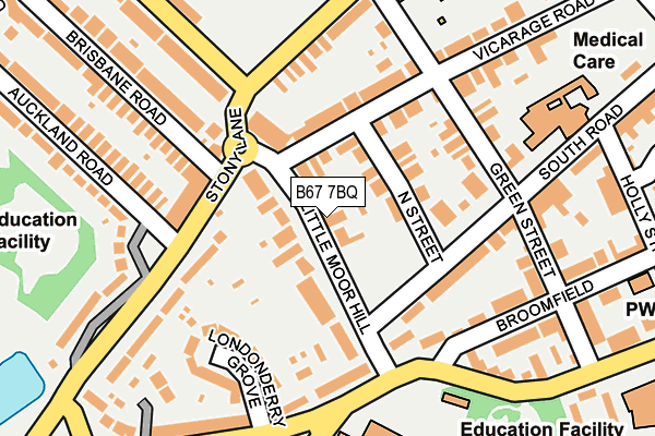 B67 7BQ map - OS OpenMap – Local (Ordnance Survey)