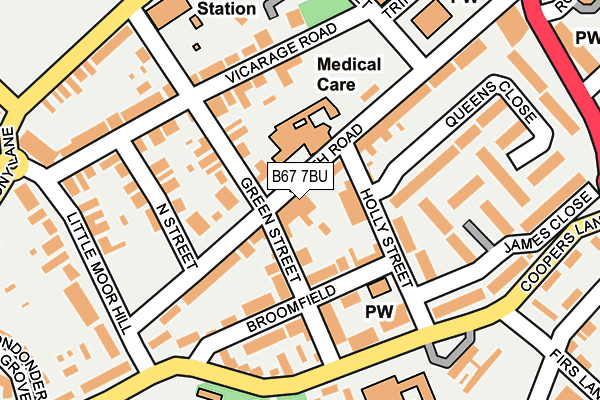 B67 7BU map - OS OpenMap – Local (Ordnance Survey)