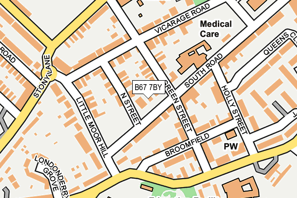 B67 7BY map - OS OpenMap – Local (Ordnance Survey)