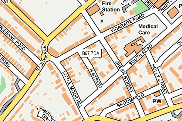 B67 7DA map - OS OpenMap – Local (Ordnance Survey)