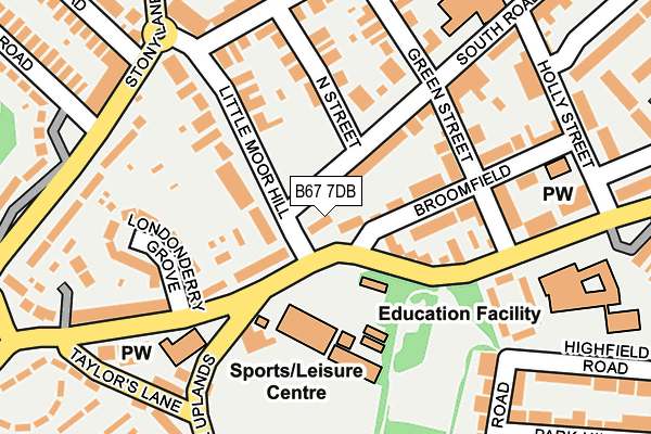 B67 7DB map - OS OpenMap – Local (Ordnance Survey)