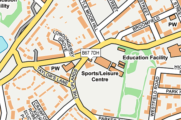 B67 7DH map - OS OpenMap – Local (Ordnance Survey)