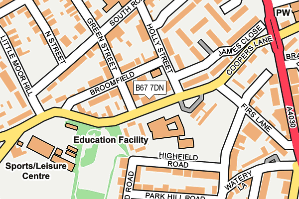 B67 7DN map - OS OpenMap – Local (Ordnance Survey)