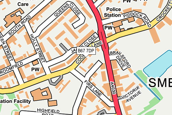 B67 7DP map - OS OpenMap – Local (Ordnance Survey)