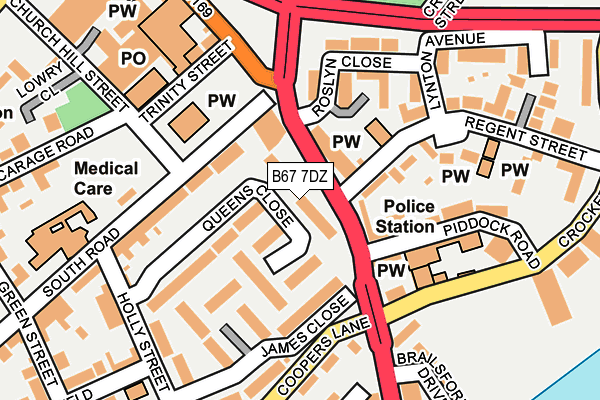 B67 7DZ map - OS OpenMap – Local (Ordnance Survey)