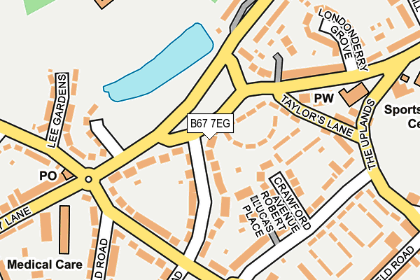 B67 7EG map - OS OpenMap – Local (Ordnance Survey)