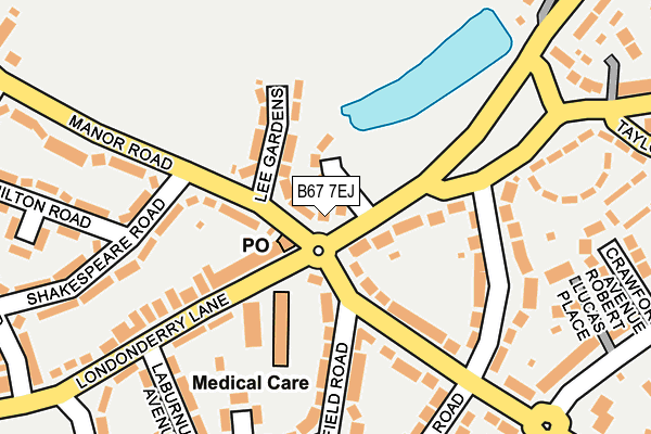 B67 7EJ map - OS OpenMap – Local (Ordnance Survey)