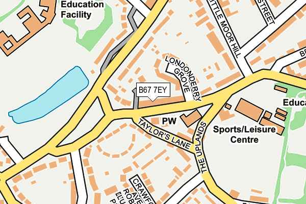 B67 7EY map - OS OpenMap – Local (Ordnance Survey)