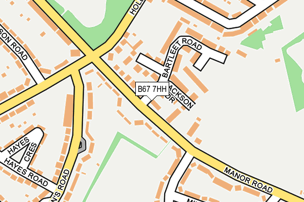 B67 7HH map - OS OpenMap – Local (Ordnance Survey)