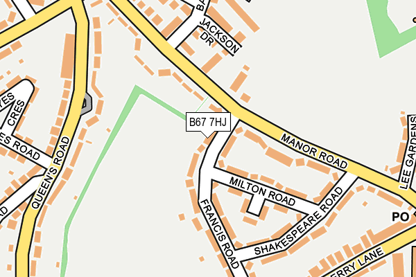 B67 7HJ map - OS OpenMap – Local (Ordnance Survey)