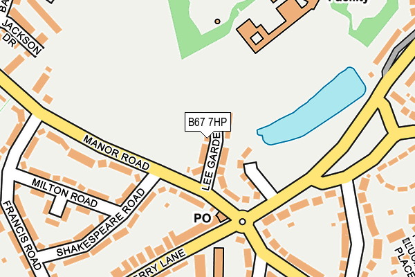 B67 7HP map - OS OpenMap – Local (Ordnance Survey)