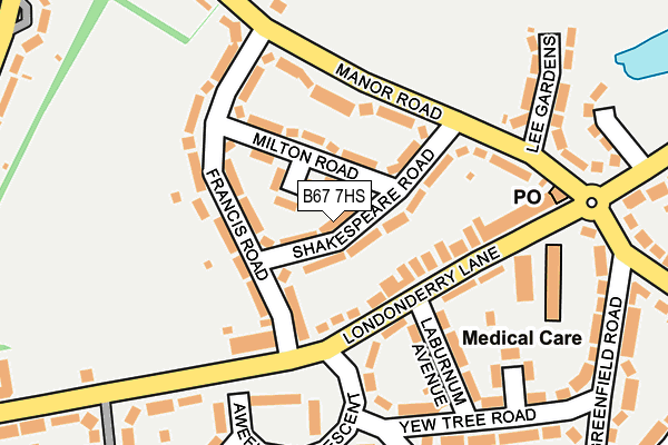 B67 7HS map - OS OpenMap – Local (Ordnance Survey)