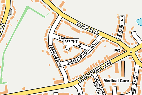 B67 7HT map - OS OpenMap – Local (Ordnance Survey)