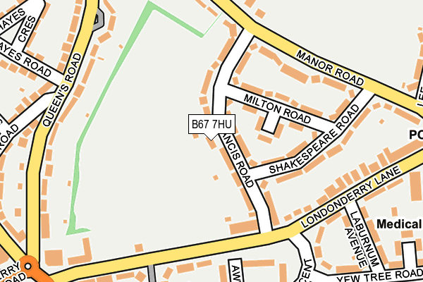 B67 7HU map - OS OpenMap – Local (Ordnance Survey)