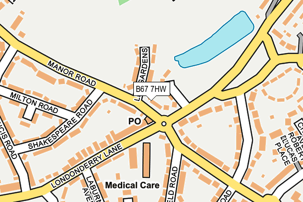 B67 7HW map - OS OpenMap – Local (Ordnance Survey)