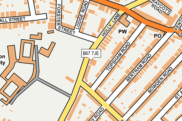 B67 7JE map - OS OpenMap – Local (Ordnance Survey)
