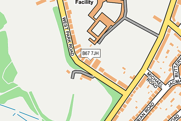 B67 7JH map - OS OpenMap – Local (Ordnance Survey)