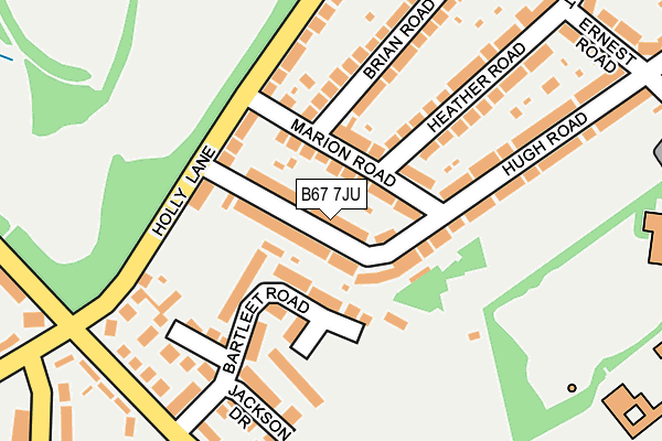 B67 7JU map - OS OpenMap – Local (Ordnance Survey)