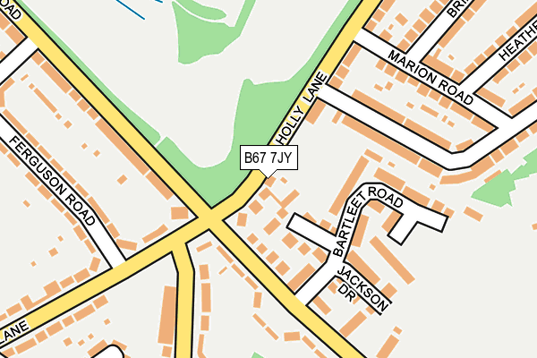 B67 7JY map - OS OpenMap – Local (Ordnance Survey)