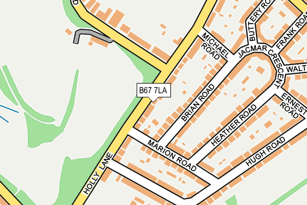 B67 7LA map - OS OpenMap – Local (Ordnance Survey)