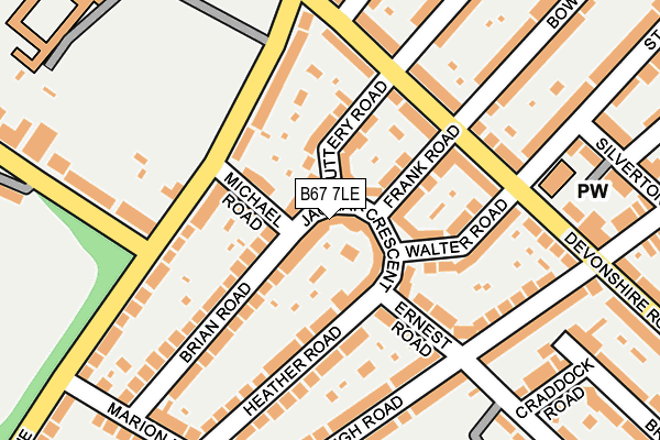B67 7LE map - OS OpenMap – Local (Ordnance Survey)