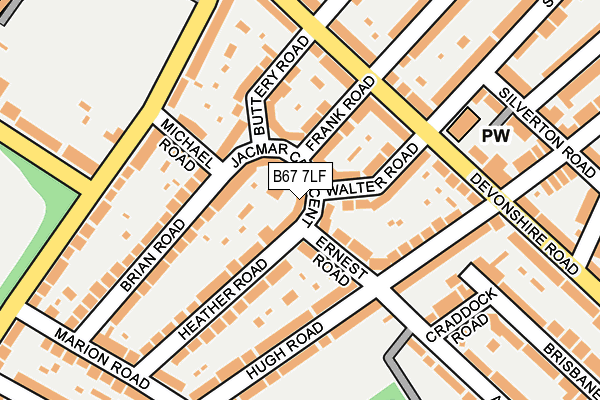 B67 7LF map - OS OpenMap – Local (Ordnance Survey)