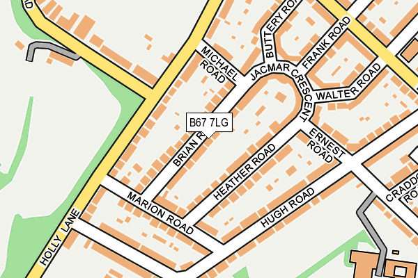 B67 7LG map - OS OpenMap – Local (Ordnance Survey)