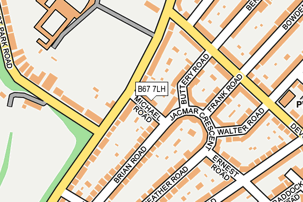 B67 7LH map - OS OpenMap – Local (Ordnance Survey)