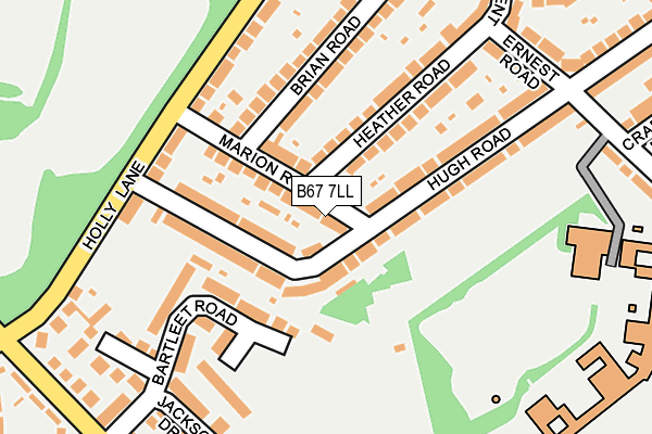 B67 7LL map - OS OpenMap – Local (Ordnance Survey)