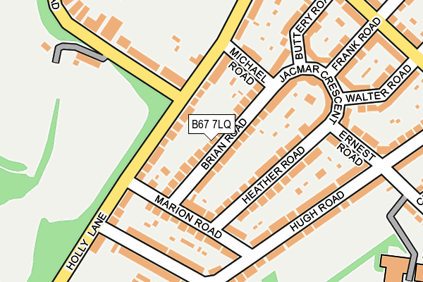 B67 7LQ map - OS OpenMap – Local (Ordnance Survey)